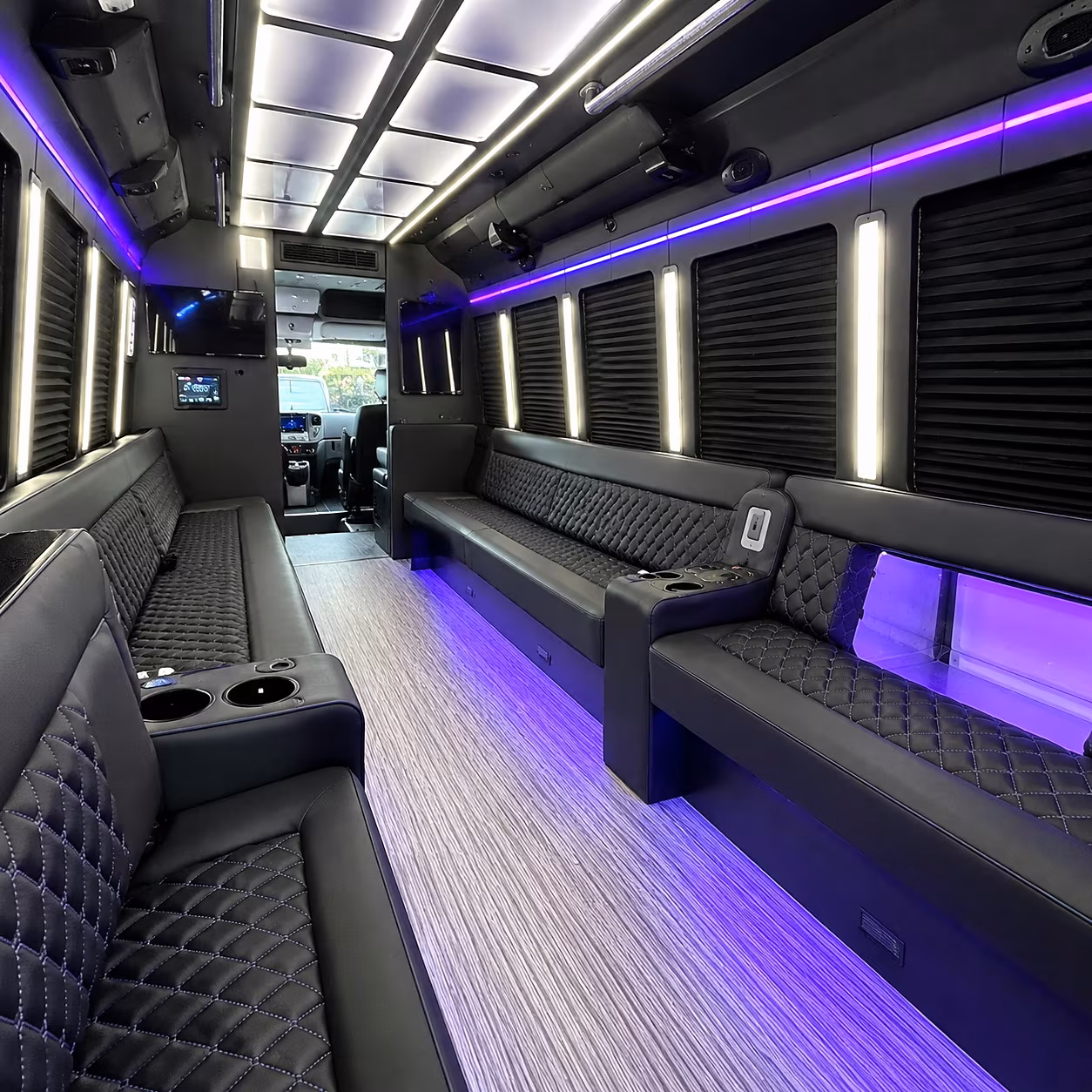Minneapolis Private Event Transportation party bus interior