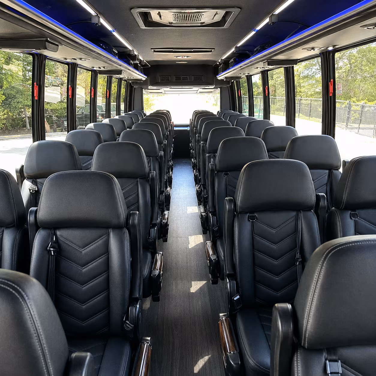 Minneapolis School Event Transportation party bus exterior