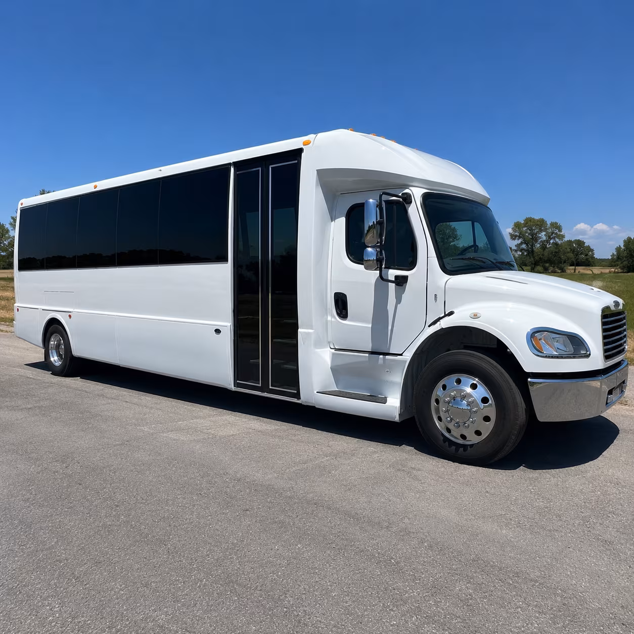 Minneapolis School Event Transportation party bus exterior