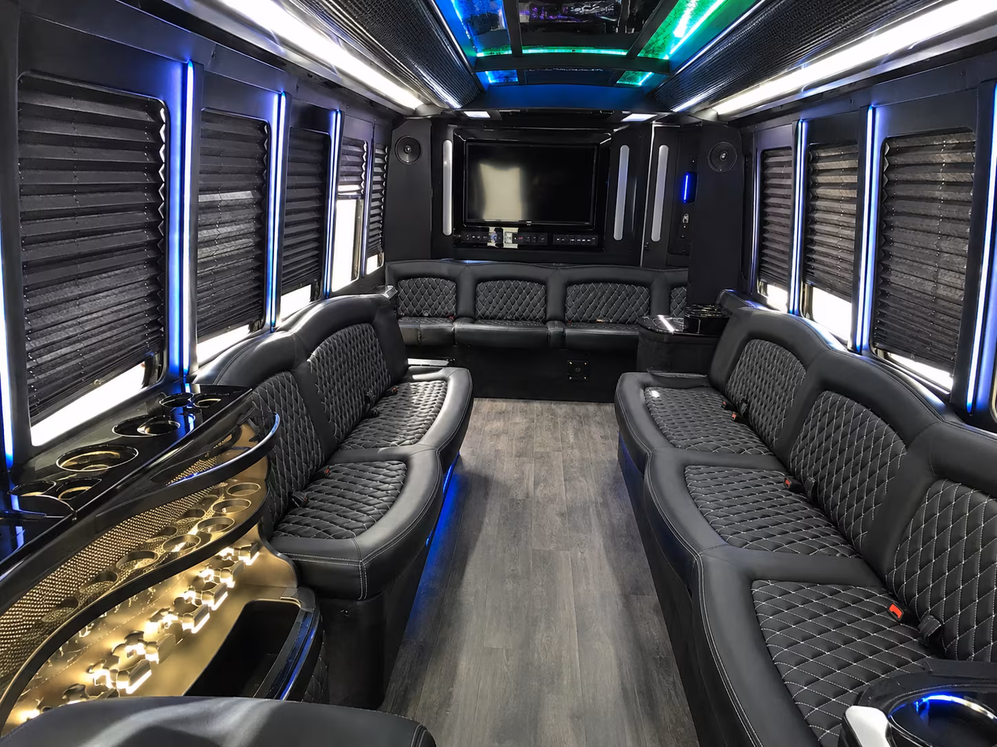 Minneapolis Sporting Event Transportation party bus exterior